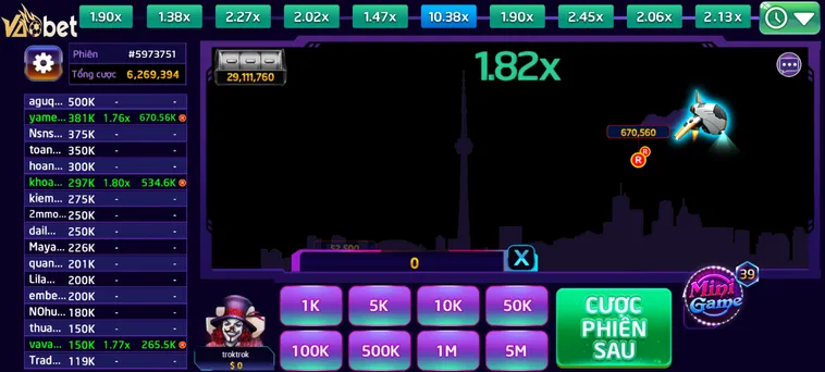 Trải Nghiệm Game Nhanh Aviator Tại VaoBet Sảnh Cược Đường Bay Kịch Tính