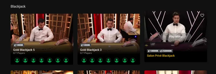 Trải Nghiệm Sảnh Bài Blackjack Tại VaoBet Sòng Bạc Trực Tuyến Thượng Lưu