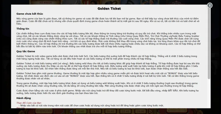 Game Nhanh Golden Ticket Tại VaoBet Hành Trình Săn Vé Vàng Trúng Jackpot Tiền Tỷ