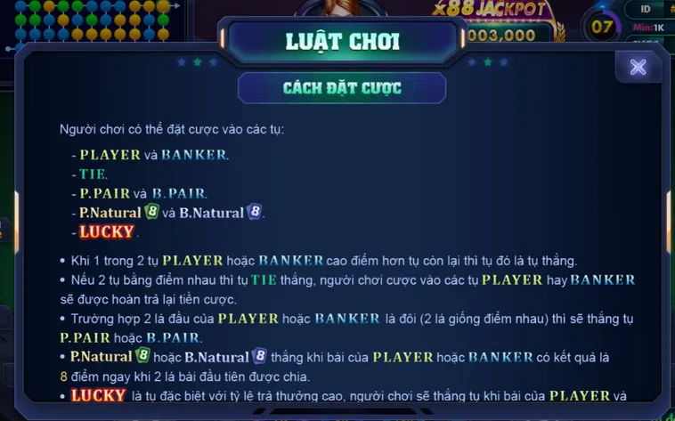 Bóc Tách Quy Luật Săn Hũ Vàng Nổ Hũ Baccarat Lucky 88 Tại VaoBet Uy Tín