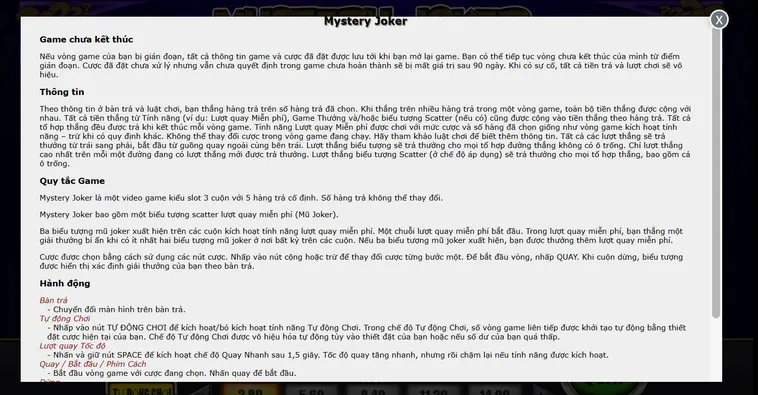 Game Nhanh Mystery Joker Tại VaoBet Khảo Sát Ma Trận Xèng Số Hóa Thế Hệ Mới