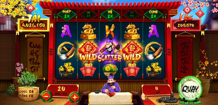 Sảnh Nổ Hũ Ông Đồ Tại VaoBet Kiệt Tác Slot Thư Pháp Bản Sắc Việt