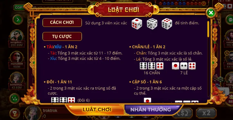 Cách Soi Cầu Khoa Học Sảnh Table Game Sicbo Tài Phú Tại VaoBet