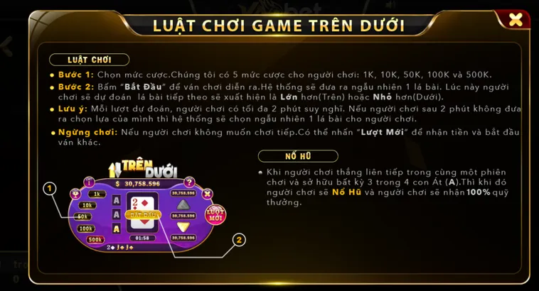 Trải Nghiệm Game Nhanh Trên Dưới Tại VaoBet Sảnh Cược Dự Đoán Siêu Tốc